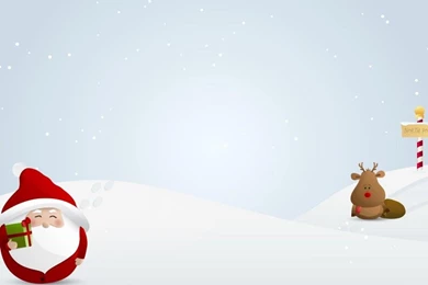 Santa Claus Gifts Reindeer Pointer Snow Hd Wallpapers