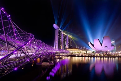 Singapore City Night Lights Wallpapers
