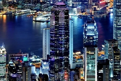 Download Wallpapers 750x1334 Hong Kong, City, Night, Lights ...