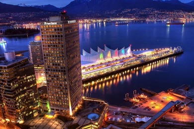 Vancouver City Night Lights Wallpapers   1680x1050   2118641