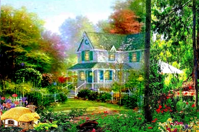 Spring Garden House Desktop Backgrounds Wallpapers HD Free 513763 ...