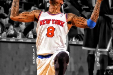 JR Smith Knicks Art By Oliver Gilbert   Streetball