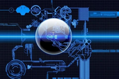 Blue Circuit 1024x1024 iPad Wallpapers   Wallpapers