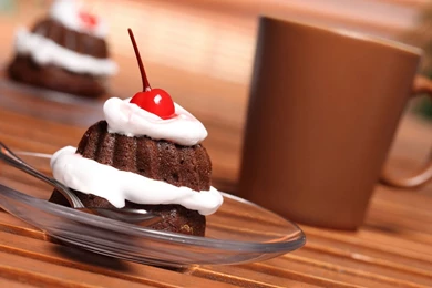 Download Wallpapers 1920x1080 Cake, Cherry, Cream, Biscuit, Dessert ...