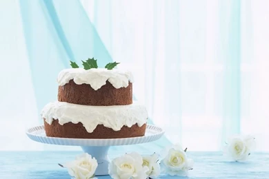 Christmas Cake , Double tier Cocoa Cake Wallpapers 1920*1600 1 ...