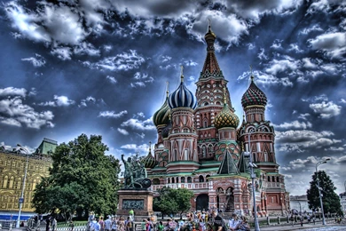 Cityscapes Russia Town Moscow Cathedral City Skyline Red Square ...
