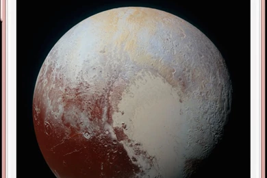IOS Wallpaper: Pluto In Enhanced Colour