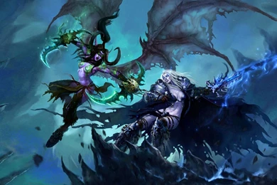 Illidan Vs Sylvanas   World Of Warcraft Wallpapers   Free Wide HD ...