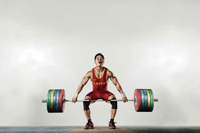 Lu Xiaojun Mid snatch Wallpaper. : Weightlifting