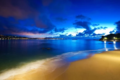 Cityscape And Ocean At Night Photos Of Ocean Beauty That You Can ...