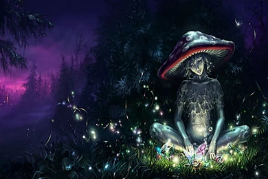 Download Fantasy The Free Mushroom Wallpapers 1360x768