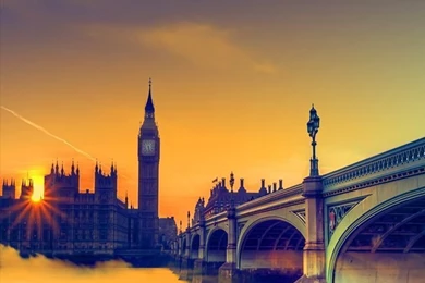 UK Sunset Big Ben Bridge iPhone 5s Wallpapers Download