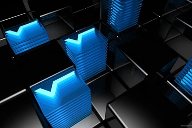 Download 1920x1080 Blue And Black Cubes Wallpapers