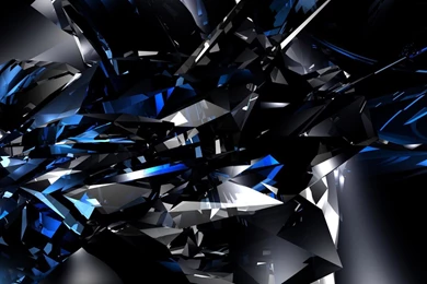 Black And Blue Crystals Wallpapers   3D Wallpapers