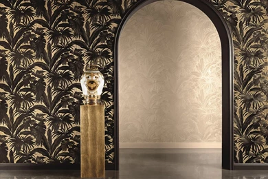 Wallpapers Versace Nature Anthracite Gold 96240 1 Wallpapers ...