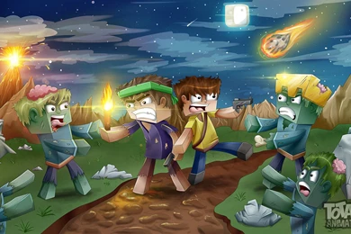 Minecraft Backgrounds Zombie Invasion By Totallyanimated On ...