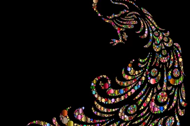 Clipart   Colorful Peacock Circles 2 With Backgrounds