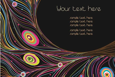 Peacock Feather Backgrounds Lines 01 Vector Free Vector / 4Vector