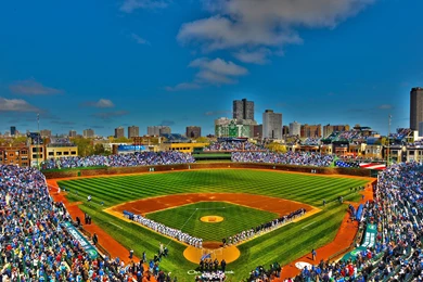 Chicago Cubs ballpark Wrigley Field Chicago Illinois Wallpaper.jpg