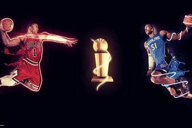 Sports Slam Dunk Nba Basketball Derrick Rose Chicago Bulls ...