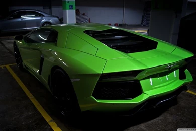 Green Lamborghini HD Desktop Wallpapers : High Definition ...