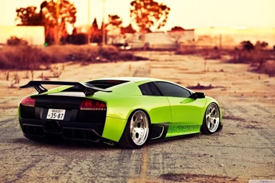 Green Lamborghini Supercar 2 Wallpapers   Wallpapes HD