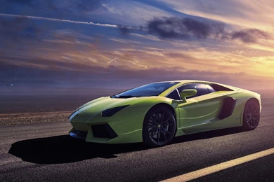 Green lamborghini aventador lp700 in the sunset 5120x2880.jpg