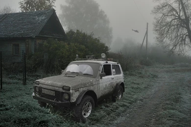 Download Wallpapers 3840x2160 Stalker, Forest, Green, Helicopter ...