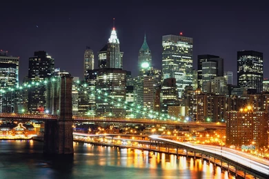 Download Wallpapers 3840x2160 New York, Brooklyn, Bridge, Night ...
