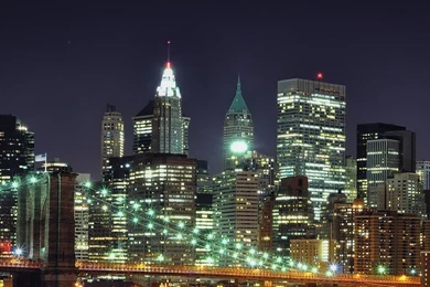 Download Wallpapers 2560x1024 New York, Brooklyn, Bridge, Night ...