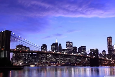 Brooklyn Bridge At Night HD Desktop Wallpapers : High Definition ...
