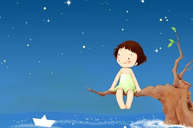 Star Baby Girl Fantasy PPT Backgrounds For Powerpoint Templates ...