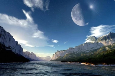 Top Wallpapers Island And Moon Images For Pinterest