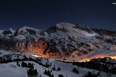 Ski Slopes At Night Wallpapers   Nature Wallpapers