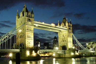 Download Wallpapers 2560x1440 London, Bridge, Evening, River Mac ...