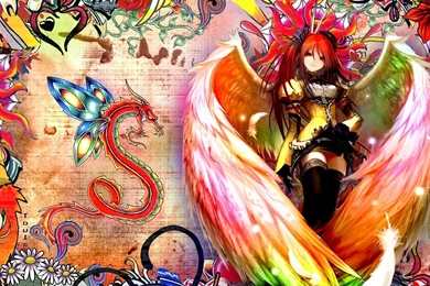 1920x1200 Winged Anime Girl Wallpapers