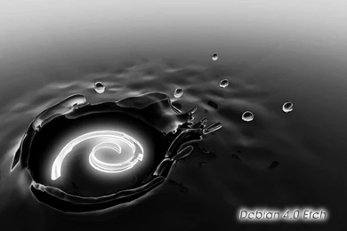 Debian Water Drops Os System Hd Wallpapers (