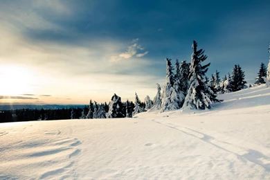 Hd Elegant Snow Mountain And Sun Backgrounds Widescreen And HD ...