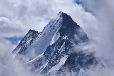 Snow Mountain Clouds Winter Nature Landscape Wallpapers