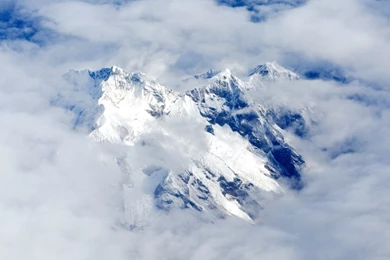 HD Backgrounds Beautiful Snow Mountain Clouds Sky Top View ...
