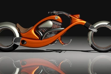 Download Wallpapers 2048x1152 Motorcycle, Orange, Stylish HD HD ...