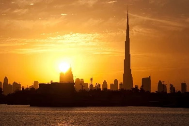 1920x1080 Dubai Sunset Skyline Wallpapers