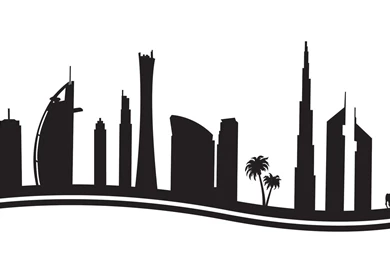 Dubai Skyline City Wall Decal