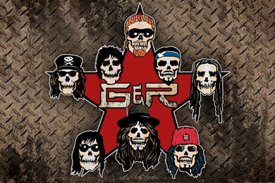 Download Wallpapers 1920x1080 Guns N Roses, Star, Skulls, Hair ...