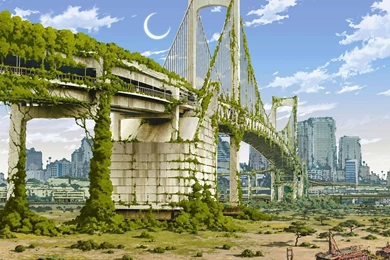 Post apocalyptic Bridge In Tokyo Wallpapers   Fantasy Wallpapers ...