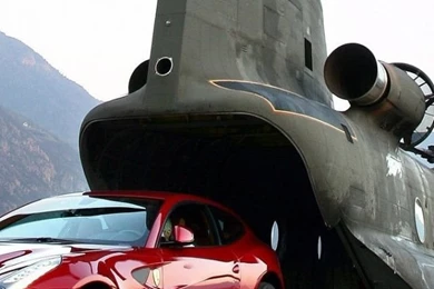 Ferrari Helicopter Transport iPhone 5 Wallpapers