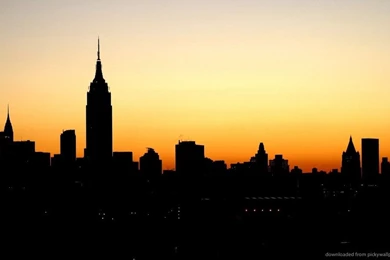 Download 1024x600 City Silhouette Wallpapers