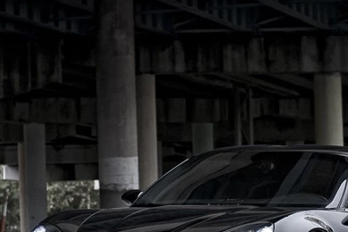 Download Black Corvette Under The Bridge Wallpapers For iPhone 4