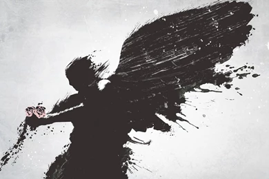 Download Wallpapers 1920x1080 Angel, Wings, Flower, Vector Full HD ...