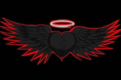 Black Hearted Angel Wings Wallpapers